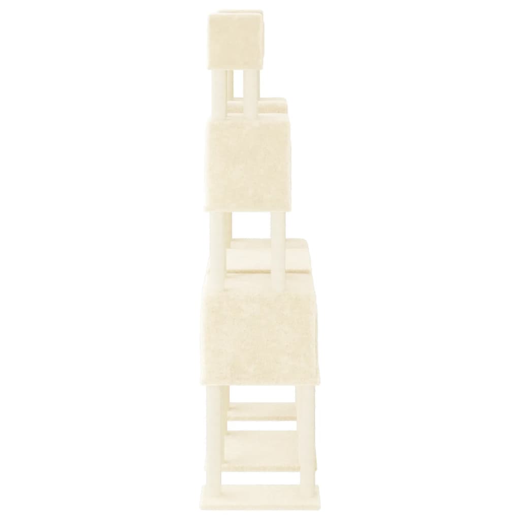 Albero per Gatti con Tiragraffi in Sisal Crema 199 cm 172079