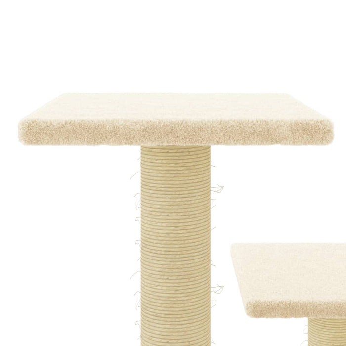 Albero per Gatti con Tiragraffi in Sisal Crema 61 cm 172085