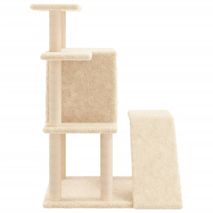 Albero per Gatti con Tiragraffi in Sisal Crema 97 cm 172097