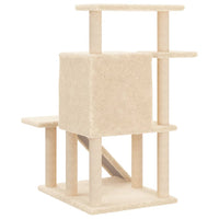 Albero per Gatti con Tiragraffi in Sisal Crema 97 cm 172097