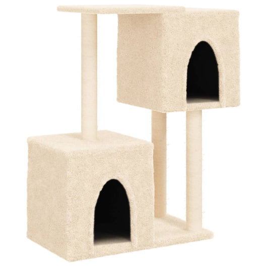 Albero per Gatti con Tiragraffi in Sisal Crema 86 cm 172100