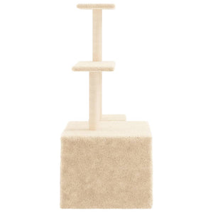 Albero per Gatti con Tiragraffi in Sisal Crema 110 cm 172103