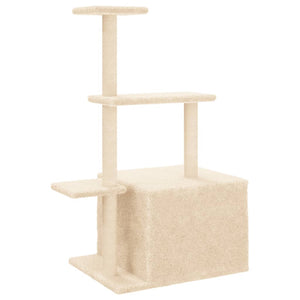 Albero per Gatti con Tiragraffi in Sisal Crema 110 cm 172103