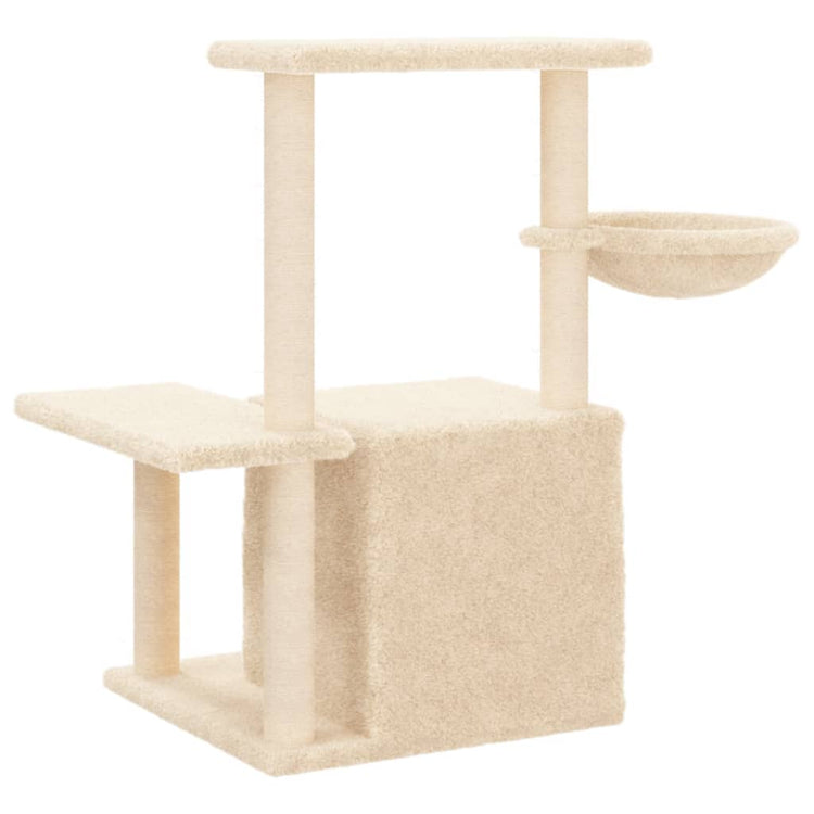 Albero per Gatti con Tiragraffi in Sisal Crema 83 cm 172109