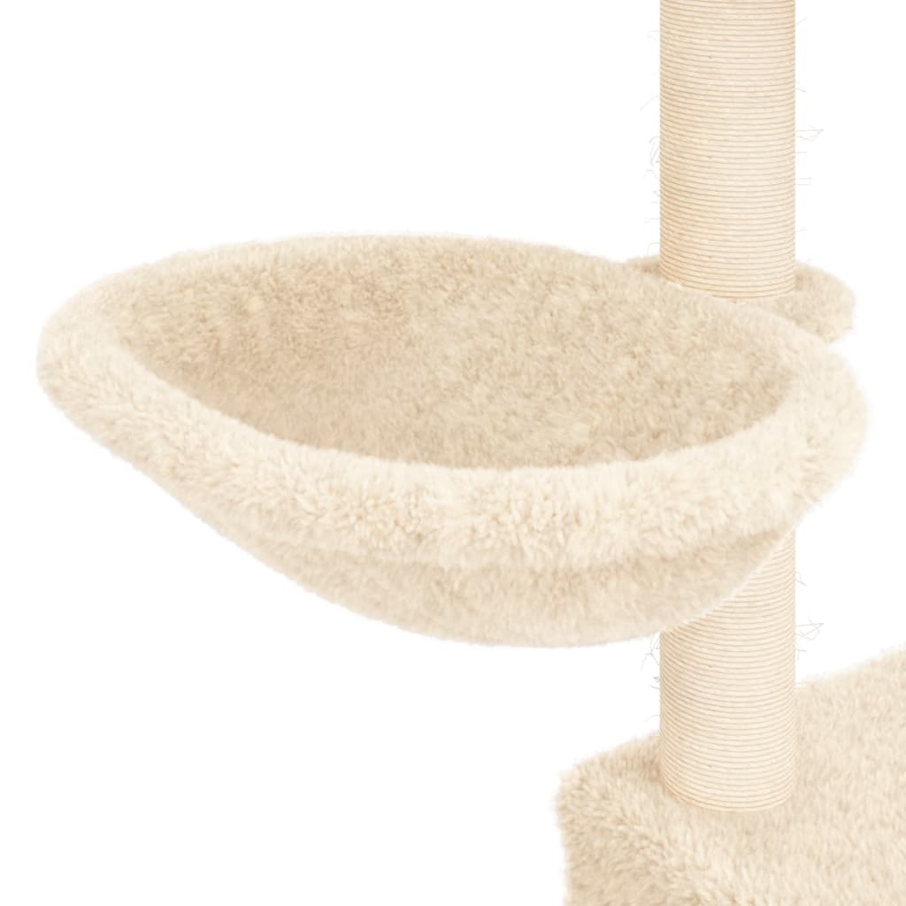 Albero per Gatti con Tiragraffi in Sisal Crema 83 cm 172109