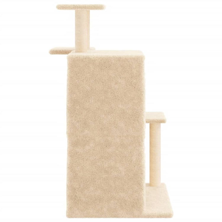 Albero per Gatti con Tiragraffi in Sisal Crema 97 cm 172112