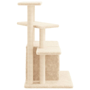 Albero per Gatti con Tiragraffi in Sisal Crema 83,5 cm 172121