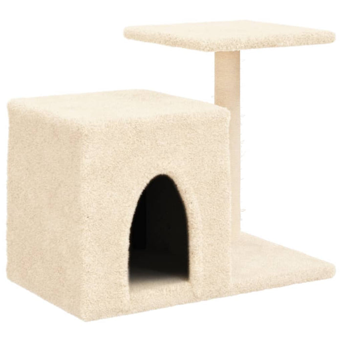 Albero per Gatti con Tiragraffi in Sisal Crema 50,5 cm 172124