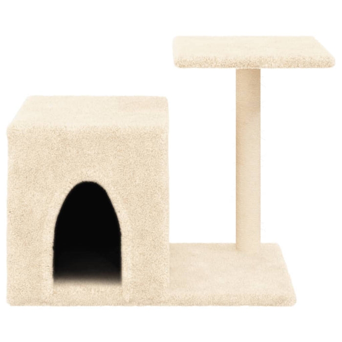 Albero per Gatti con Tiragraffi in Sisal Crema 50,5 cm 172124