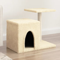 Albero per Gatti con Tiragraffi in Sisal Crema 50,5 cm 172124