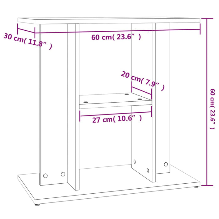 Supporto per Acquario 60x30x60 cm in Legno Multistrato 833567