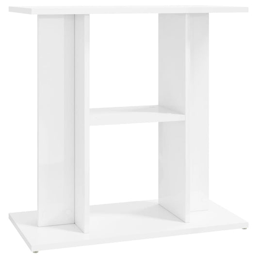 Supporto Acquario 60x30x60cm in Legno Multistrato Bianco Lucido 833569