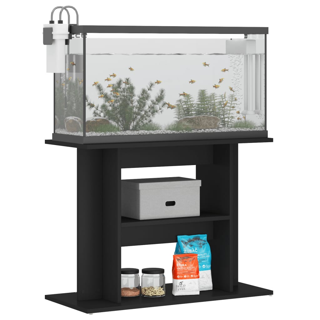 Supporto per Acquario 80x35x60 cm in Legno Multistrato Nerocod mxl 78516