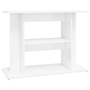 Supporto Acquario 80x35x60cm in Legno Multistrato Bianco Lucidocod mxl 102465