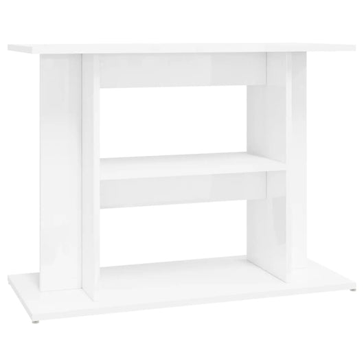 Supporto Acquario 80x35x60cm in Legno Multistrato Bianco Lucidocod mxl 102465