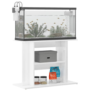 Supporto Acquario 80x35x60cm in Legno Multistrato Bianco Lucidocod mxl 102465