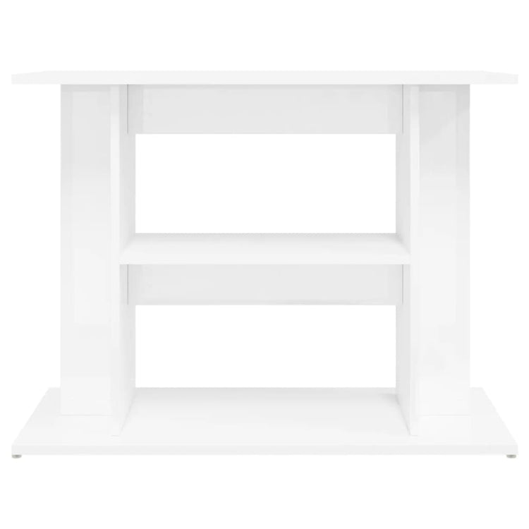 Supporto Acquario 80x35x60cm in Legno Multistrato Bianco Lucido 833577