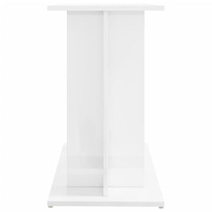 Supporto Acquario 80x35x60cm in Legno Multistrato Bianco Lucido 833577