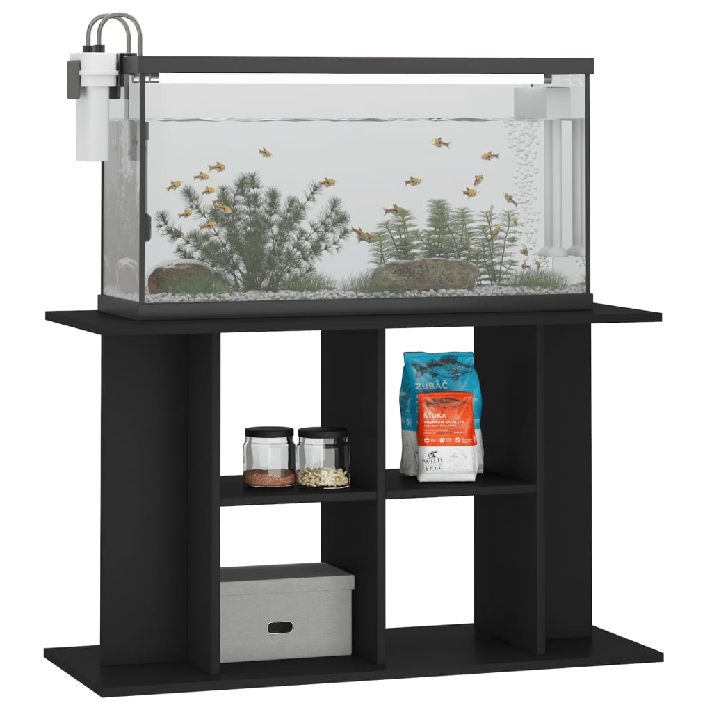 Supporto per Acquario 100x40x60 cm in Legno Multistrato Nero 833584