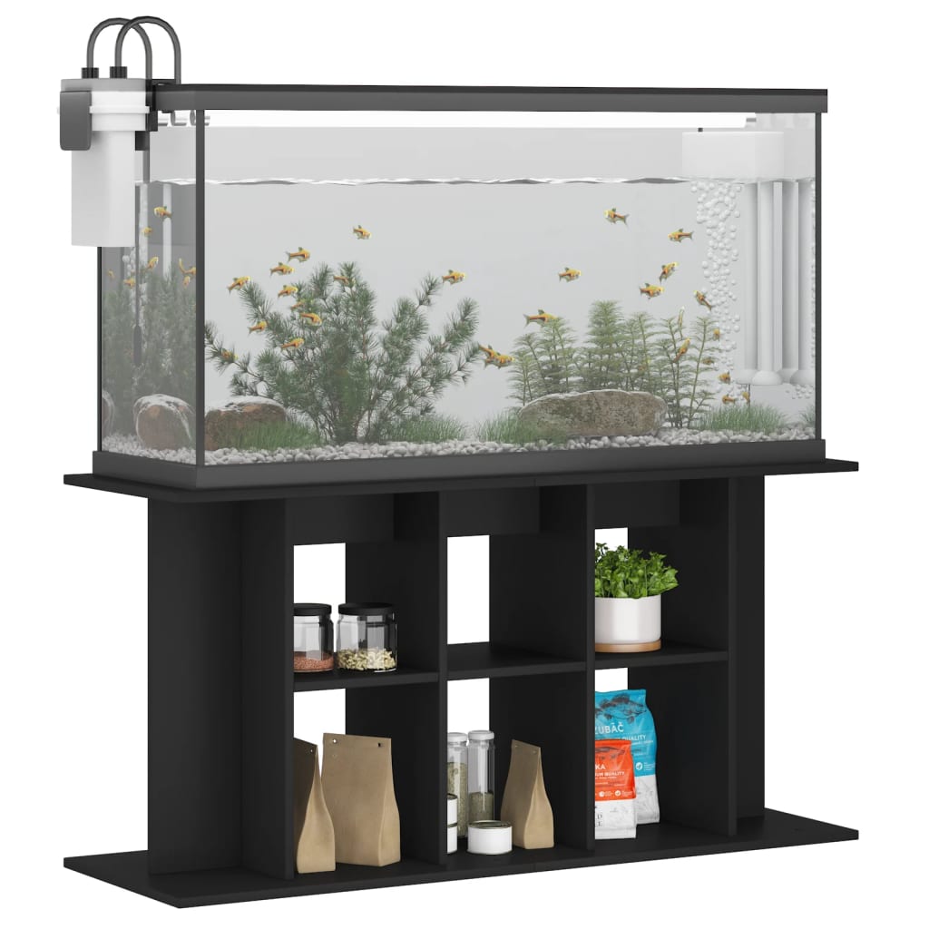 Supporto per Acquario 120x40x60 cm in Legno Multistrato Nero 833592