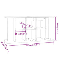 Supporto Acquario 120x40x60 cm Legno Multistrato Rovere Sonoma 833594