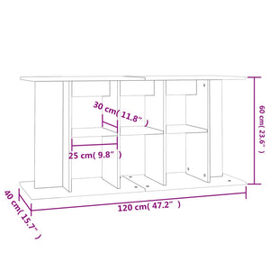 Supporto Acquario 120x40x60 cm Legno Multistrato Grigio Sonoma 833597