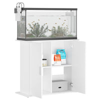 Supporto per Acquario Bianco 81x36x73 cm in Legno Multistrato 833599