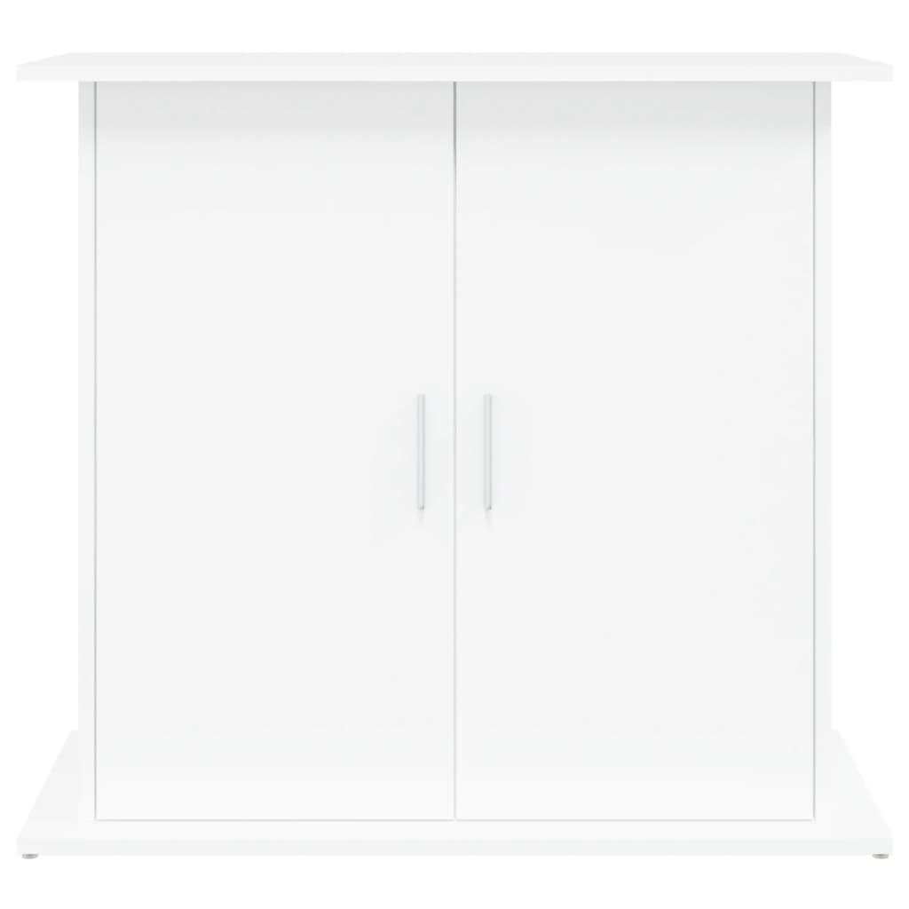 Supporto per Acquario Bianco 81x36x73 cm in Legno Multistrato 833599