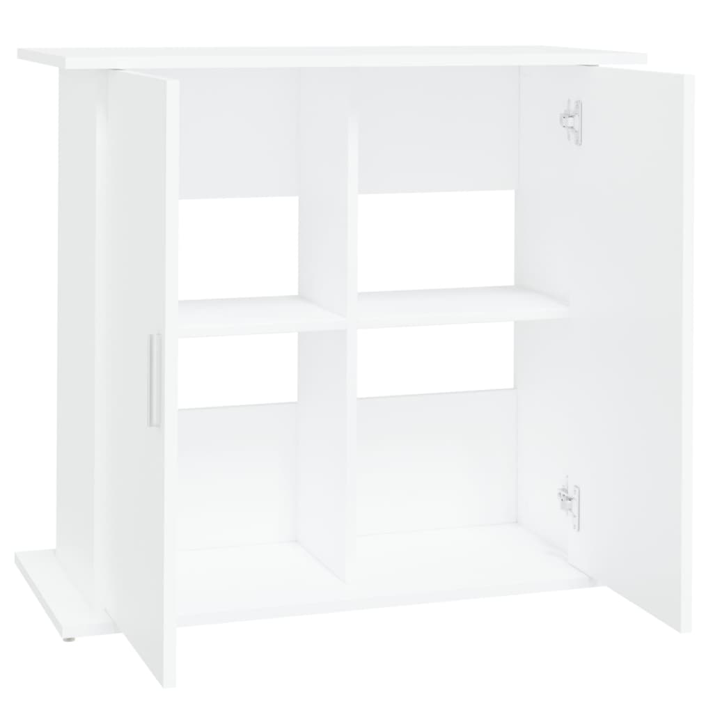 Supporto per Acquario Bianco 81x36x73 cm in Legno Multistrato 833599