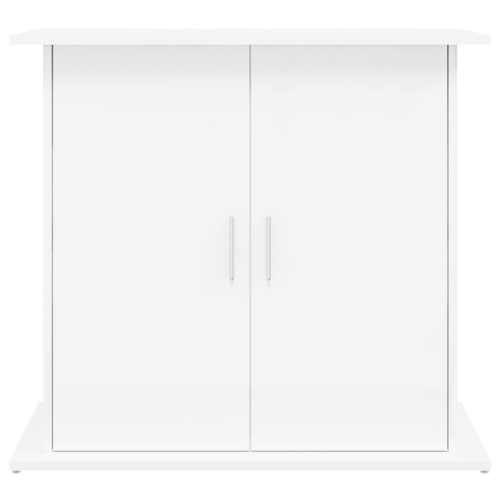 Supporto Acquario 81x36x73cm in Legno Multistrato Bianco Lucido 833601