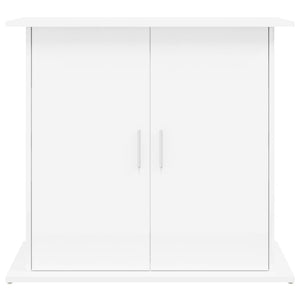 Supporto Acquario 81x36x73cm in Legno Multistrato Bianco Lucido 833601