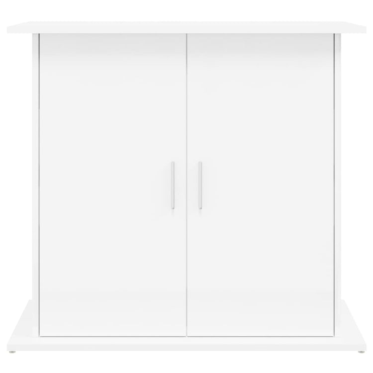 Supporto Acquario 81x36x73cm in Legno Multistrato Bianco Lucido 833601