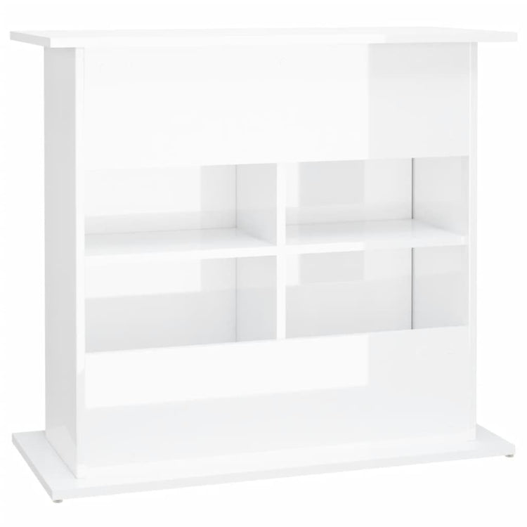 Supporto Acquario 81x36x73cm in Legno Multistrato Bianco Lucido 833601