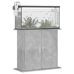 Supporto Acquario 81x36x73 cm Legno Multistrato Grigio Cemento 833603