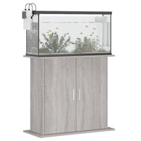 Supporto Acquario 81x36x73cm in Legno Multistrato Grigio Sonoma 833605