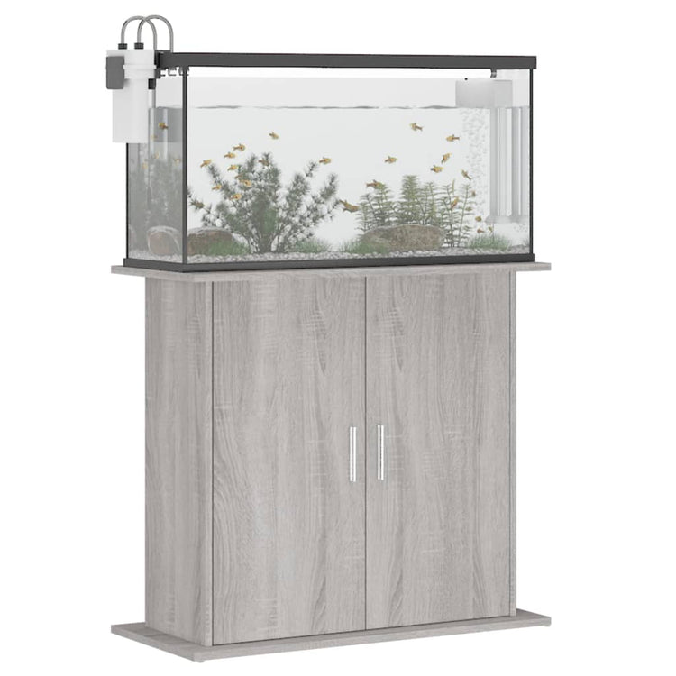 Supporto Acquario 81x36x73cm in Legno Multistrato Grigio Sonomacod mxl 81448