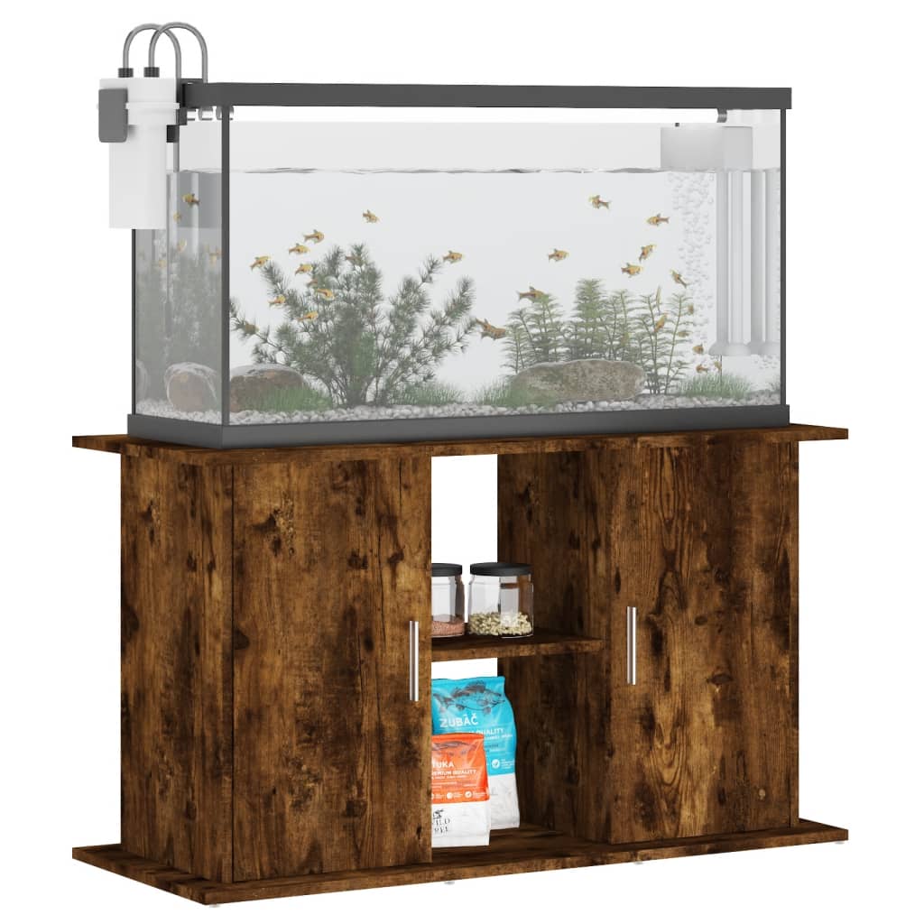 Supporto Acquario 101x41x58 cm in Legno Multistrato Rovere Fumo 833612