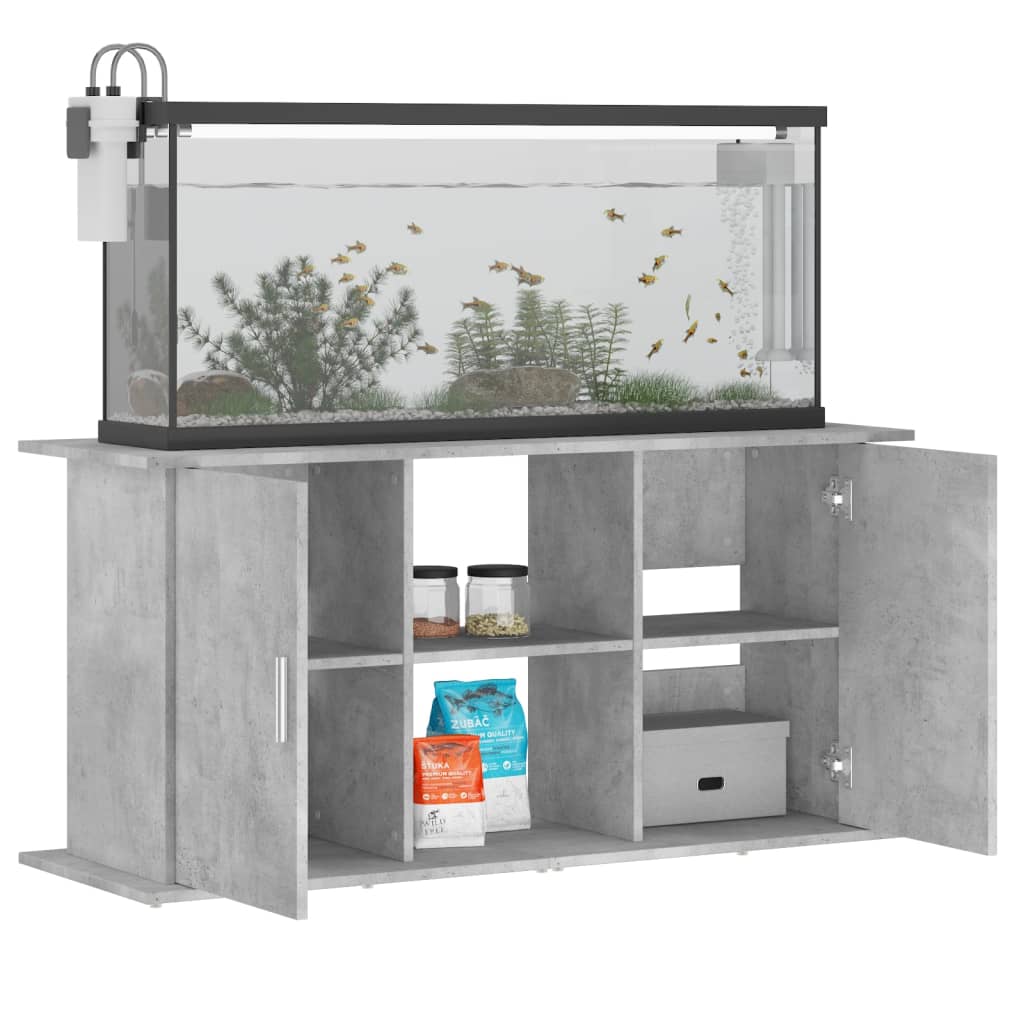 Supporto Acquario 121x41x58 cm Legno Multistrato Grigio Cemento 833619