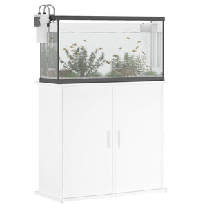 Supporto per Acquario Bianco 81x36x73 cm in Legno Multistrato 833623