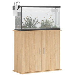 Supporto Acquario 81x36x73cm in Legno Multistrato Rovere Sonoma 833626