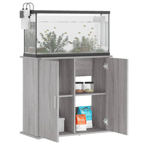 Supporto Acquario 81x36x73cm in Legno Multistrato Grigio Sonomacod mxl 126477