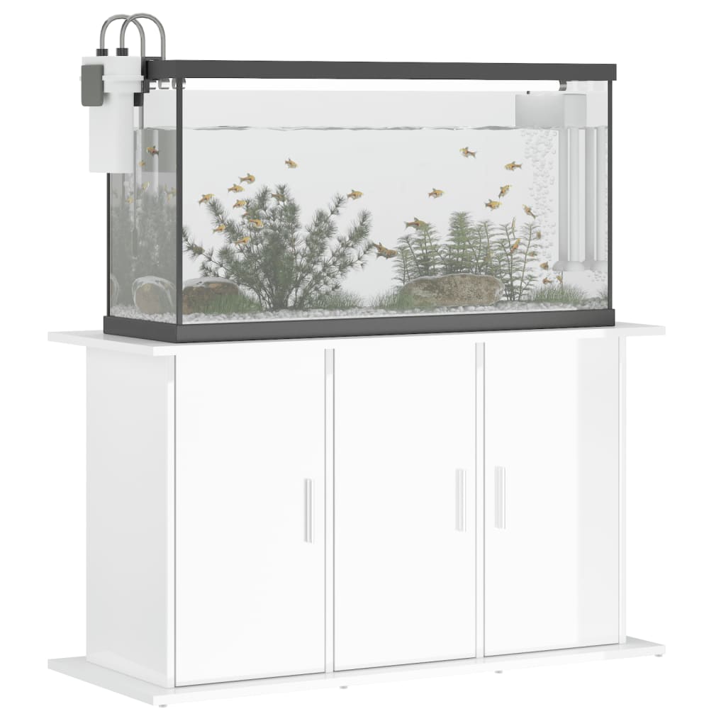 Supporto Acquario 101x41x58 cm Legno Multistrato Bianco Lucido 833633