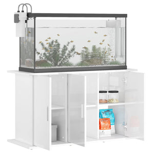 Supporto Acquario 101x41x58 cm Legno Multistrato Bianco Lucido 833633