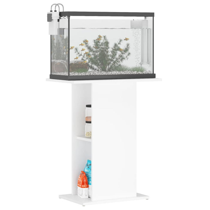 Supporto per Acquario Bianco 60,5x36x72,5 cm Legno Multistrato 833639