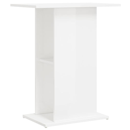 Supporto per Acquario 60,5x36x72,5 cm Multistrato Bianco Lucido 833641