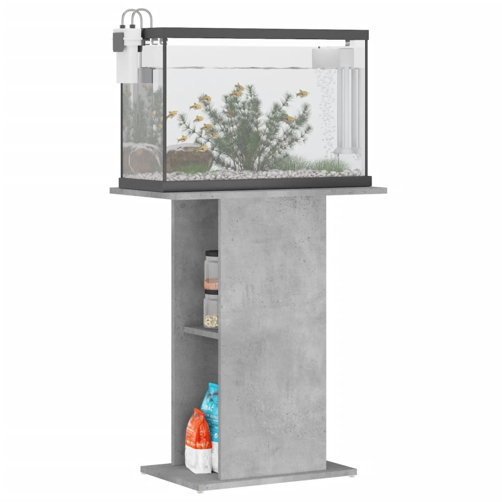 Supporto per Acquario 60,5x36x72,5cm Multistrato Grigio Cemento 833643