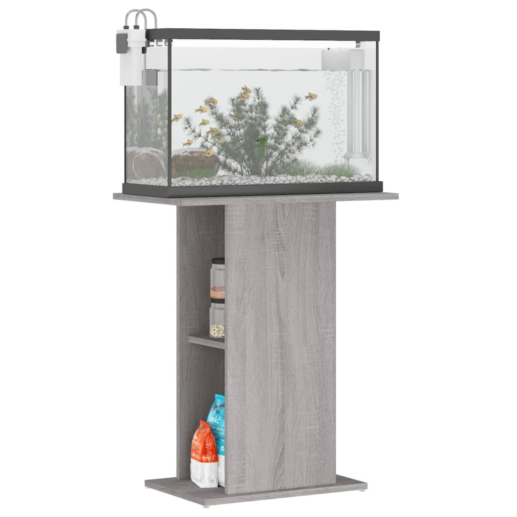 Supporto per Acquario 60,5x36x72,5 cm Multistrato Grigio Sonoma 833645