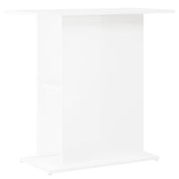 Supporto Acquario 36x75x72,5 cm Legno Multistrato Bianco Lucido 833649