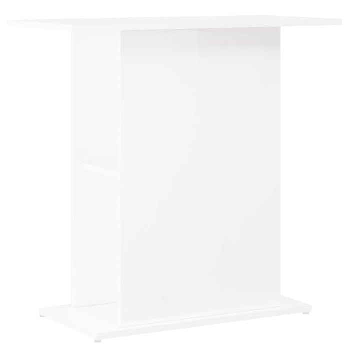 Supporto Acquario 36x75x72,5 cm Legno Multistrato Bianco Lucido 833649