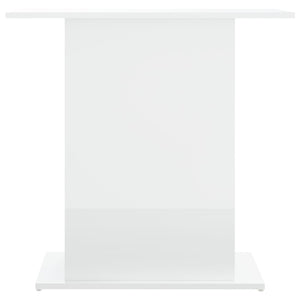 Supporto Acquario 36x75x72,5 cm Legno Multistrato Bianco Lucido 833649